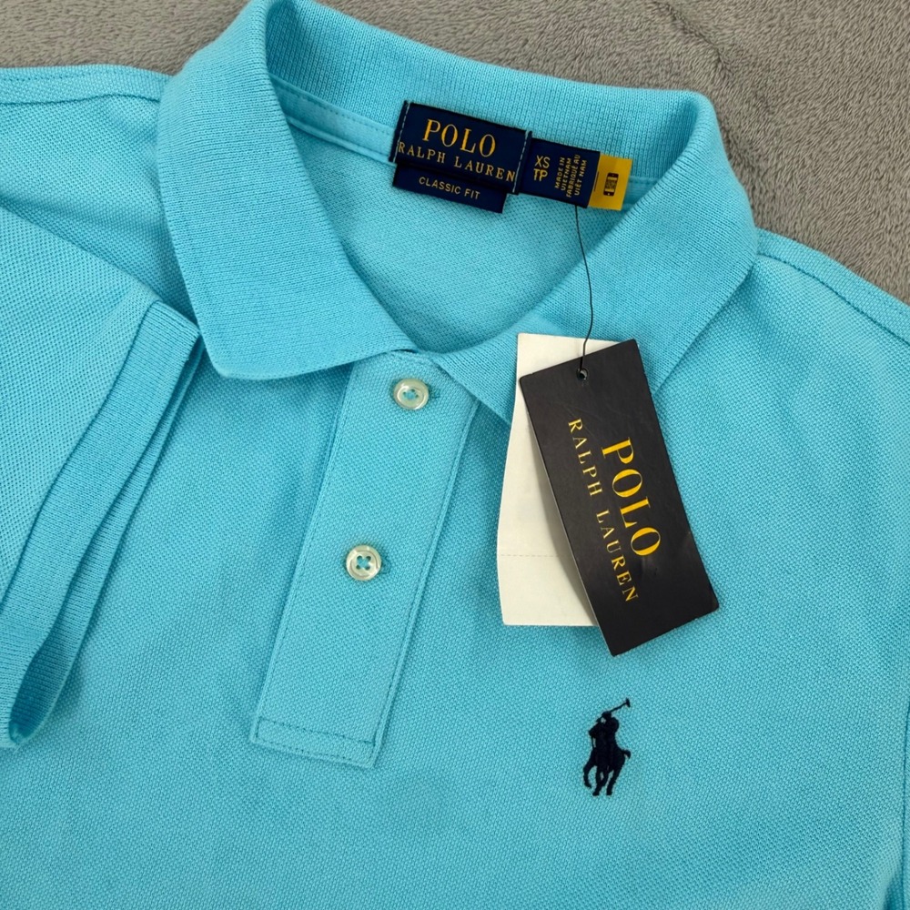 Polo Ralph Lauren Polo Shirt Mens XS Classic Fit Pique Blue 100% Cotton NEW